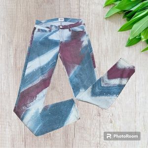 Hudson Jeans Light Blue/ Multi Skinny Jeans Sz 27”